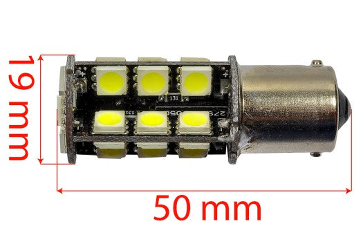 2 X BA15S 12V 27 SMD CANBUS 400LM AMBER CARAVAN CAR BIKE BOAT LED GLOBE 2PC