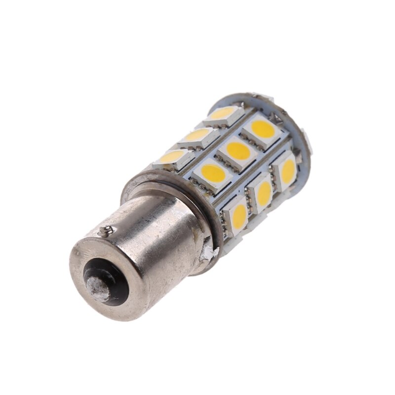 2 x 12V LED BA15S LIGHT GLOBE 400LM WARM WHITE 27 SMD 5050 Caravan Car RVs 2PCS