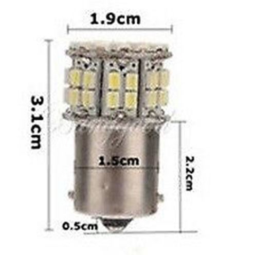 2 X BA15S RED 1156 12V 50 SMD 150 LUMENS IDEAL FOR COMPACT LAMPS TAIL LAMPS