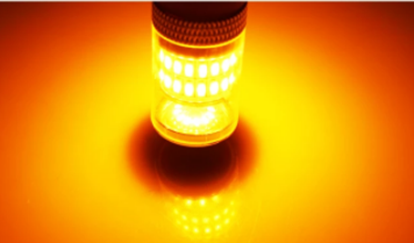 2 x AMBER BA15S 10-30v SUPER BRIGHT INDICATOR AMBER LED GLOBE 800LM 2PCS