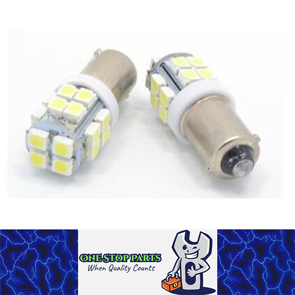 2PCS 12v BA9S 20 SMD 360 DEGREE LIGHT 150LM COOL WHITE 6000K FOR PARKERS DASH