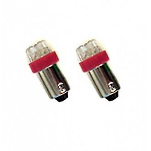 PAIR 12v BA9S LED RED BA9S 4 LED 40LM IDEAL FOR PARK LIGHT OR DASH