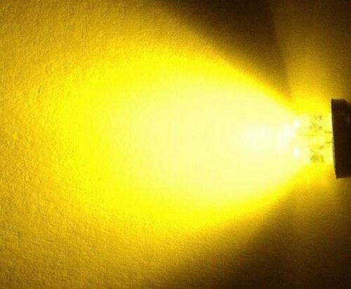 2 X 12v YELLOW / AMBER BA9S 4 LED LIGHT SUITABLE FOR PARK LIGHT DASH LED