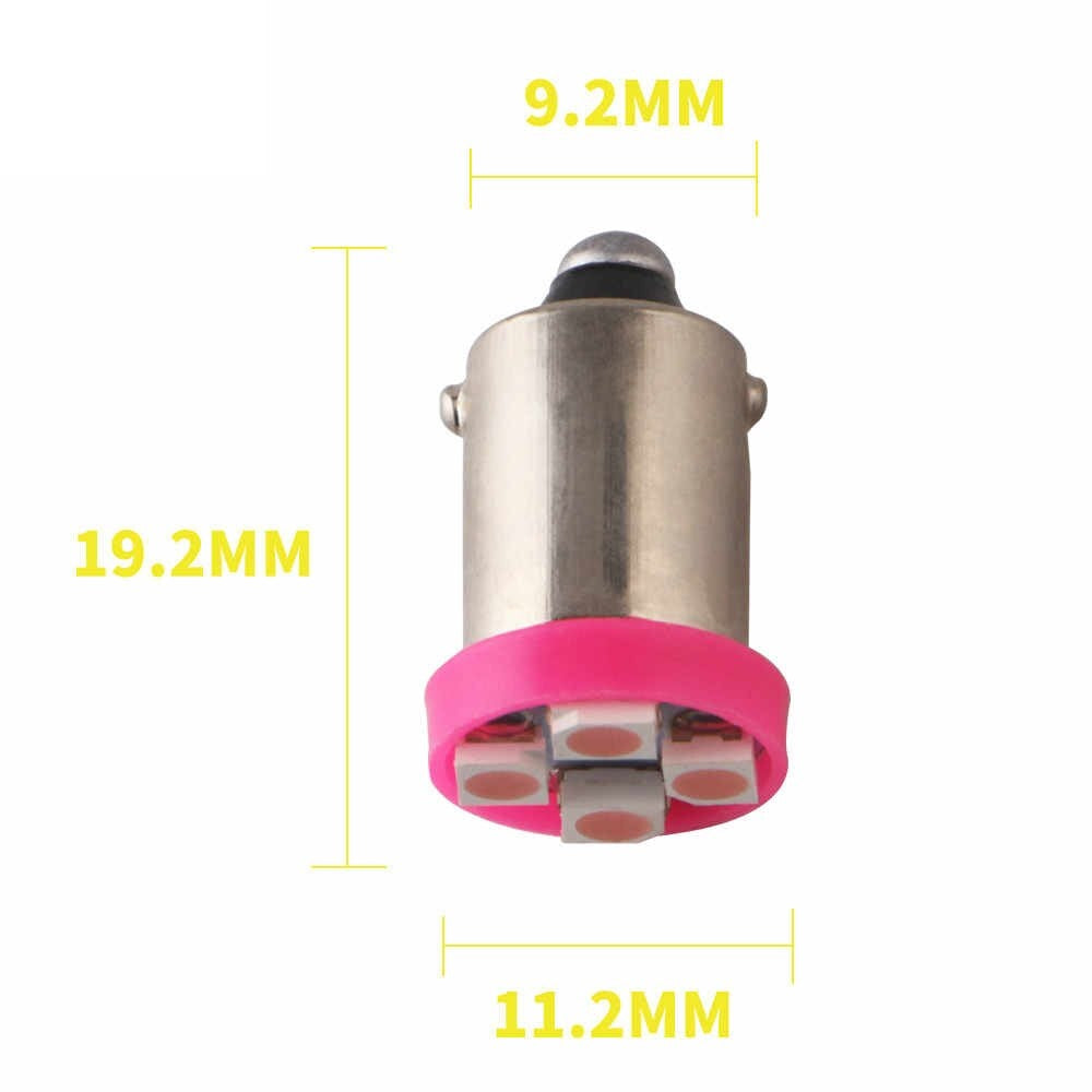 2PCS PINK/PURPLE 12V BA9S 4SMD LED GLOBE REPLACEMENT 32Lm IDEAL FOR DASH LIGHTS