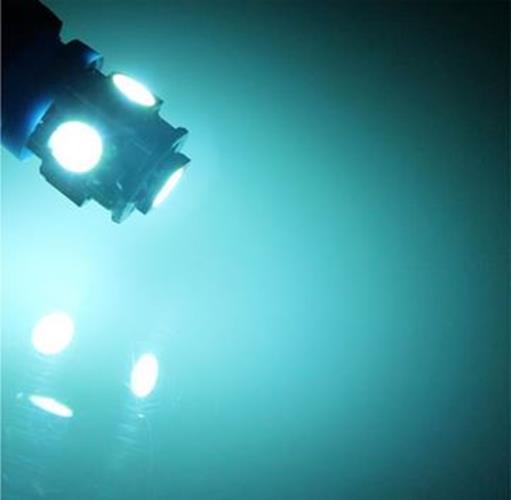 2 X ICE BLUE 12v BA9S 5 SMD 360 DEGREE LIGHT 88LM CANBUS FOR PARKERS OR DASH
