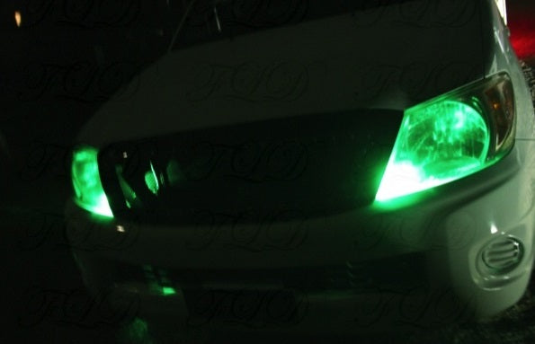 PAIR 12v GREEN BA9S 8 SMD LED 15 DEGREE LIGHT 60LM IDEAL FOR PARK LIGHT OR DASH