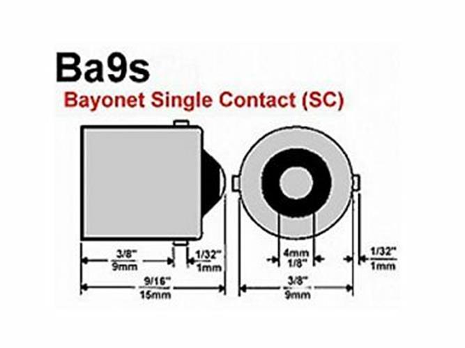 PAIR WHITE 12v BA9S DOME HEAD 15 DEGREE LIGHT 50LM IDEAL FOR PARK LIGHTS X 2PCS