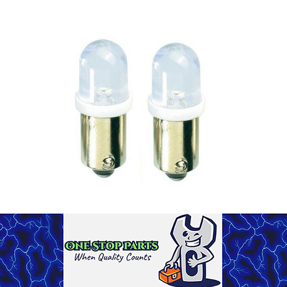 PAIR WHITE 12v BA9S DOME HEAD 15 DEGREE LIGHT 50LM IDEAL FOR PARK LIGHTS X 2PCS