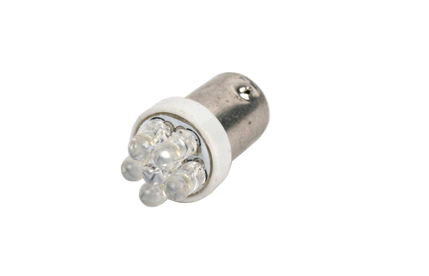 PAIR 12v BA9S LED WHITE BA9S 6 LED 60LM IDEAL FOR PARK LIGHT OR DASH WHITE