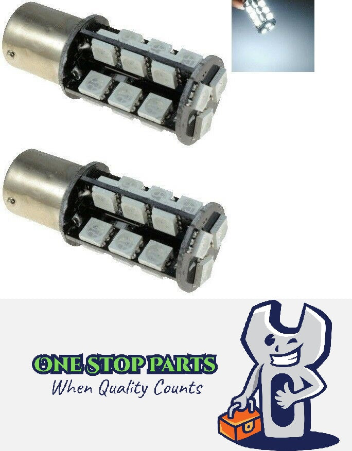 2 X BAY15D WHITE 12V 27 SMD CANBUS 250/400LM STOP / TAIL LED GLOBES 1157 X 2PCS