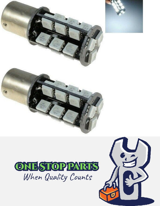 2 X BAY15D WHITE 12V 27 SMD CANBUS 250/400LM STOP / TAIL LED GLOBES 1157 X 2PCS