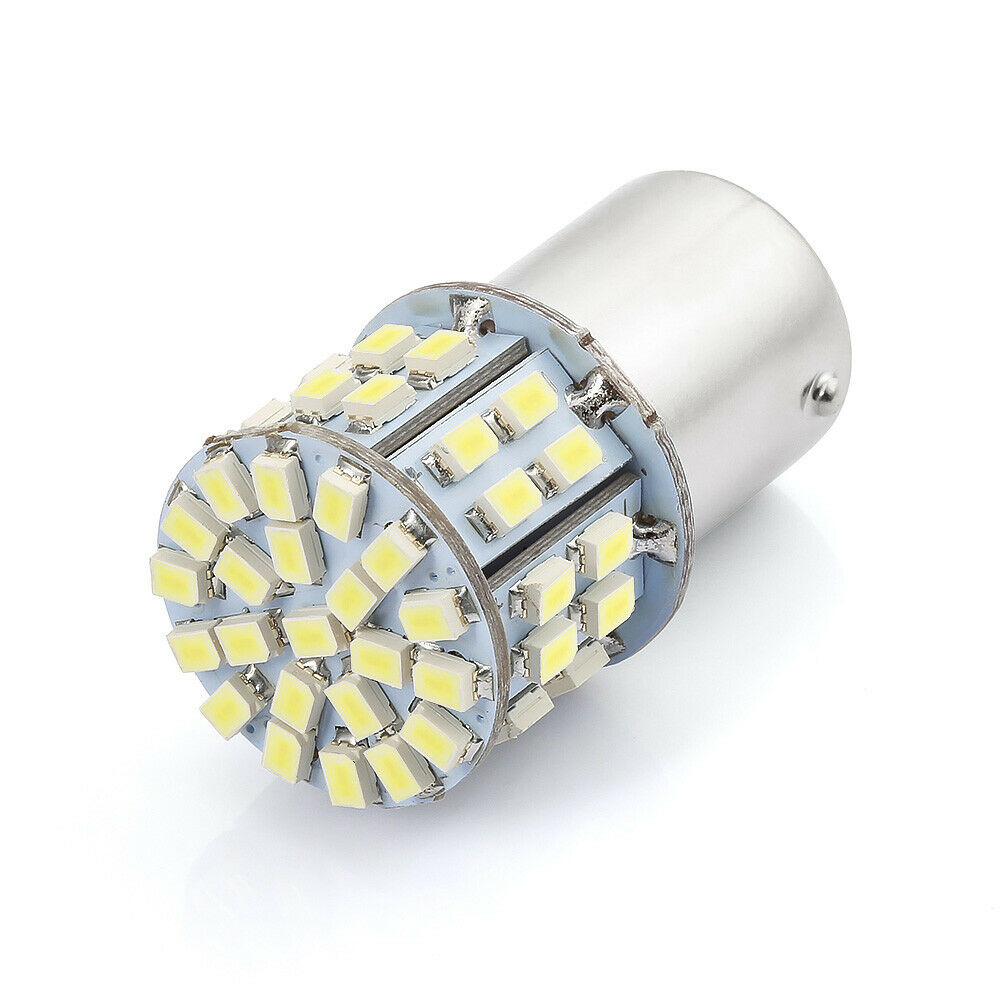 COOL WHITE BA15D 1142 12V 50 SMD LED GLOBE 300LM CARAVAN LIGHT GLOBE 1PC