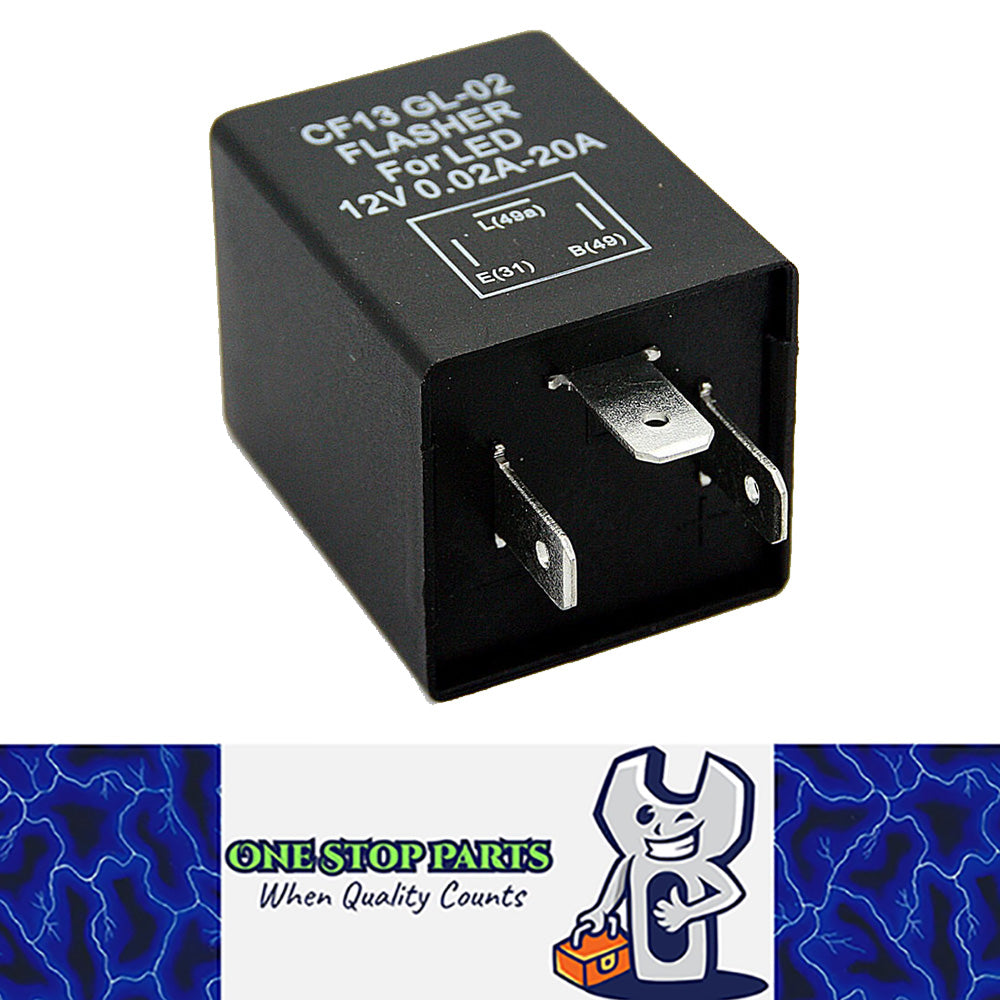 1 X 12V 3 PIN LED FLASHER CAN FOR LED OR/AND STANDARD GLOBES (NUMBER STYLE)