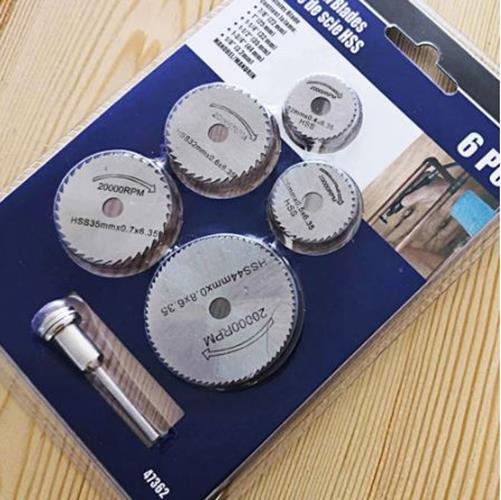 2 x 6pc Packs Mini Circular Saw Blades For Drill, Cut Wood Plastic Alloy