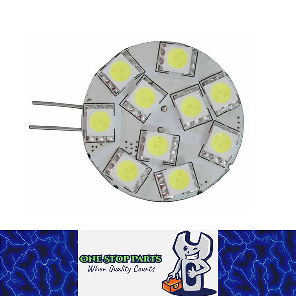 10-30V AC/DC G4 10SMD WARM WHITE SIDE PIN STYLE 220LM SUITS 12V AND 24V