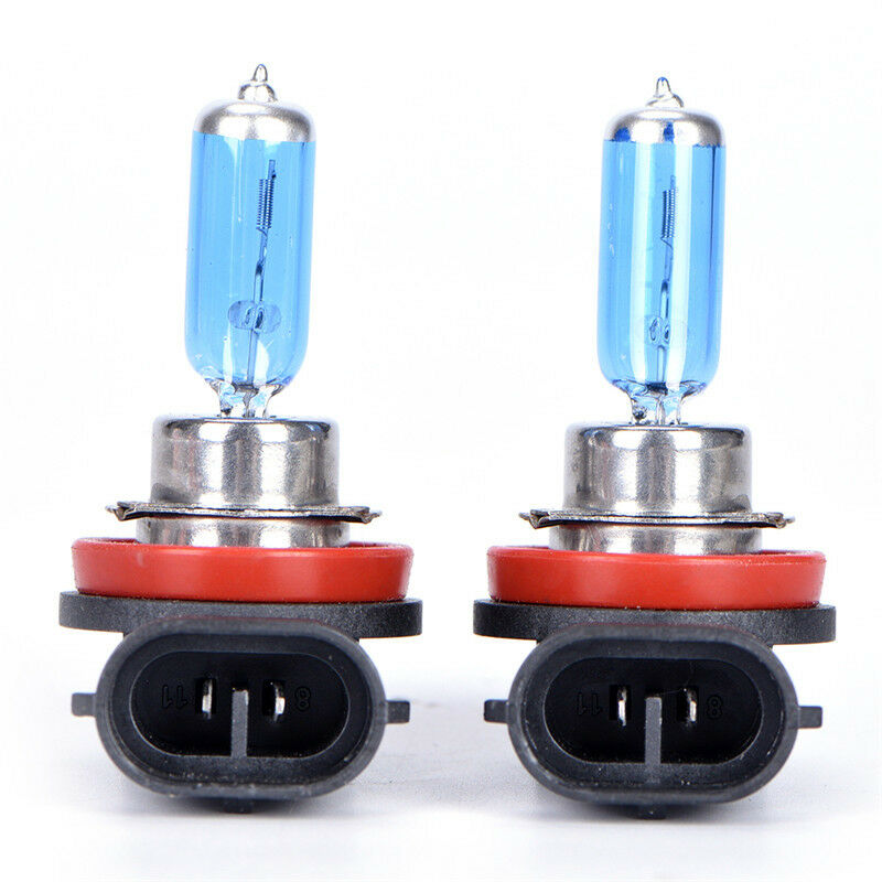 2 x Halogen 12v H11 55w Super White 5000k Globes Quality Globes (2pcs)