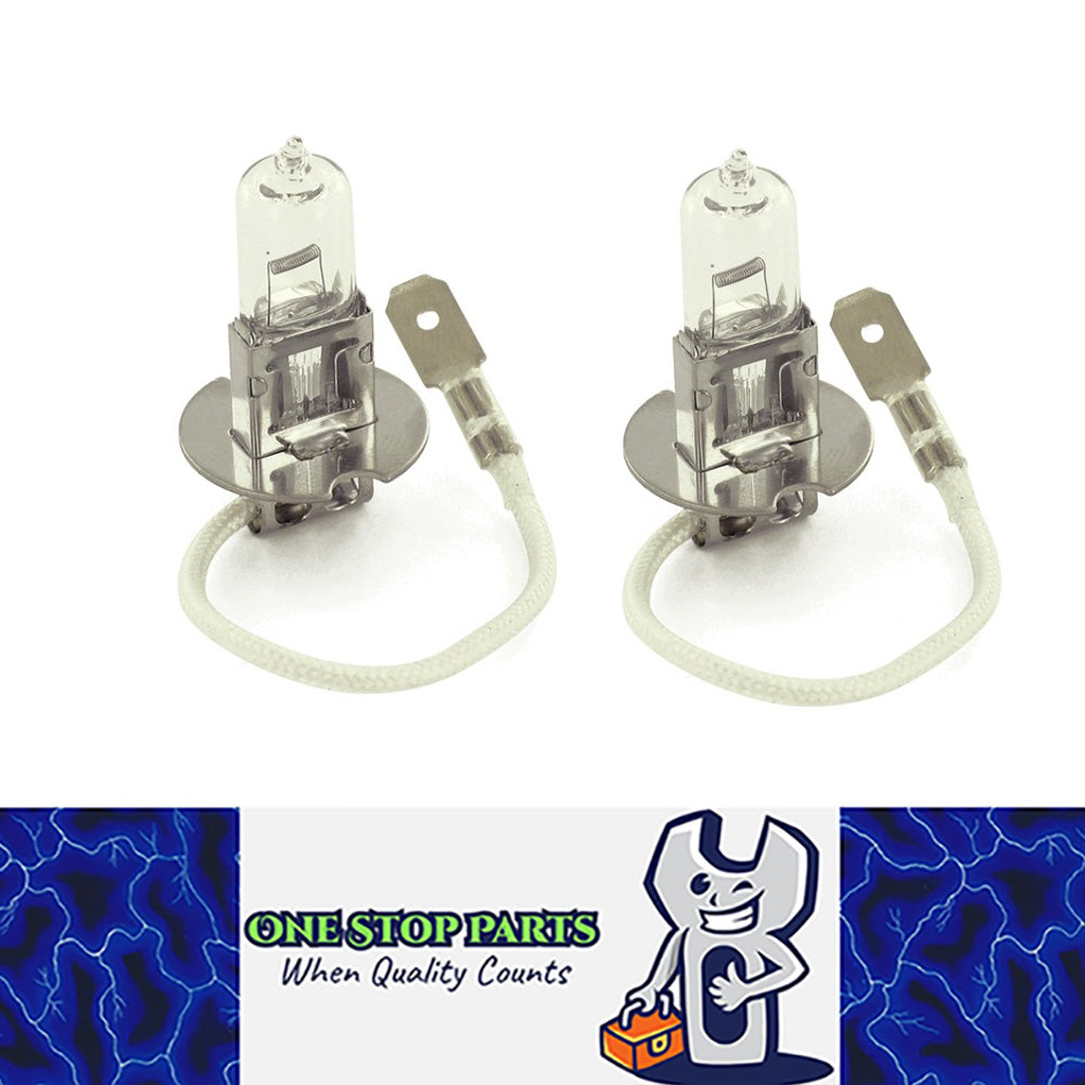 2 x Halogen 12v H3 70w Clear Globes Bulbs Quality Australian Stock (Pair)