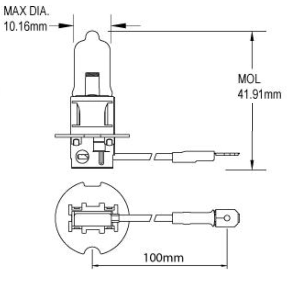 10 x Bulk Pack 12v H3 55w Clear Halogen Globes Bulbs Quality Australian Stock