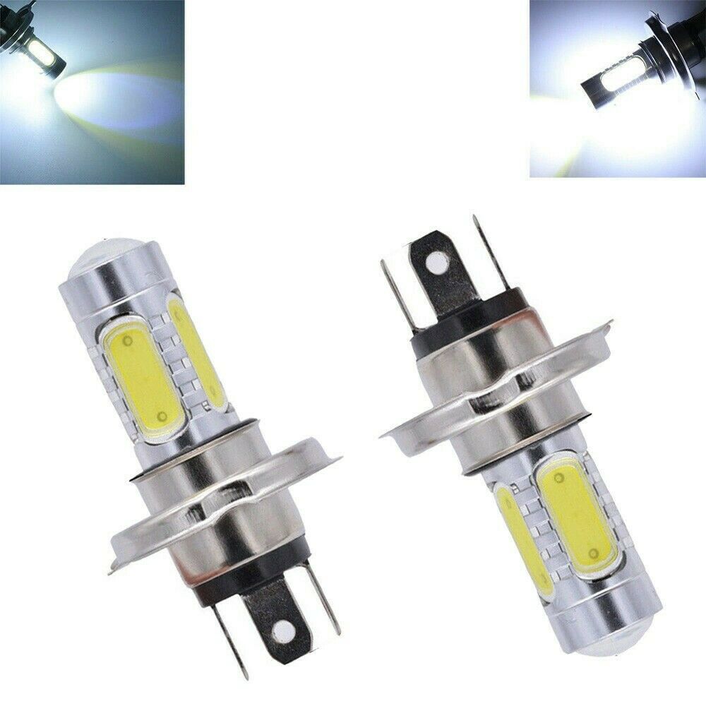1 X H4 LED 6000K LOW/HIGH 400Lm/600Lm COB 7.5W LED Easy Install 1PC