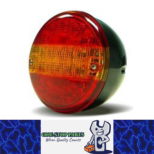 12V/24V LED REAR ROUND HAMBURGER COMBO STOP/TAIL/INDICATOR LAMP