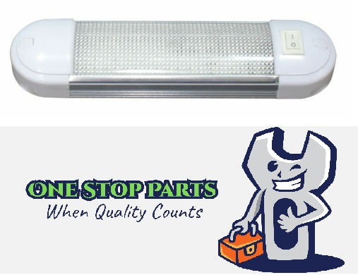 LED INTERIOR 10-30V LAMP COOL WHITE WITH ON/OFF SWITCH 160MM LONG X 40MM WIDE