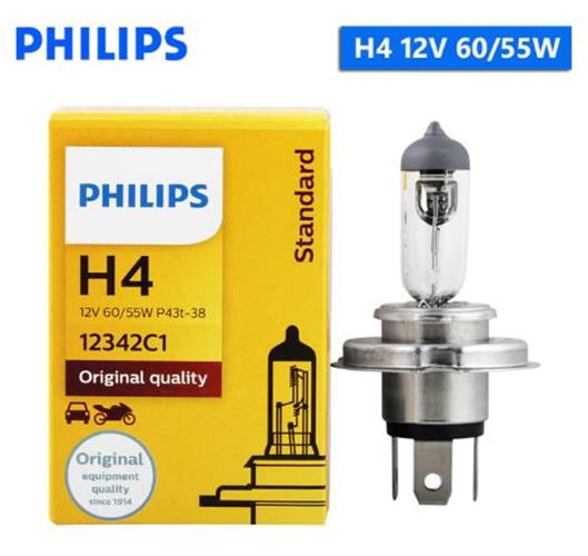 10 x Genuine Philips 12v H4 Halogen 60/55w 3200k P43t Headlight Globes