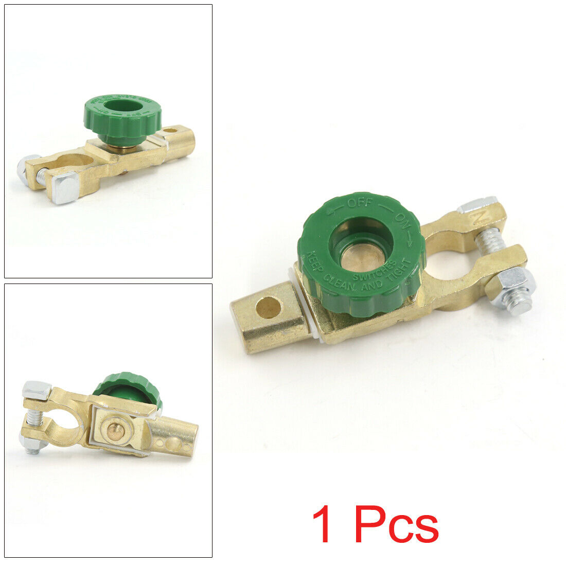 Battery Isolator Green Dial Battery Cut Off Isolate Battery Power Terminal 1pc