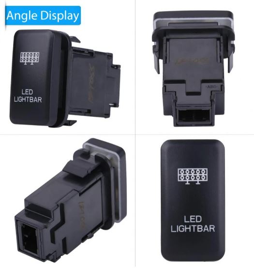 LED LIGHT BAR Push Switch Toyota Hilux 2005 to 2013 KUN26R GGN15R, GGN25R BLUE