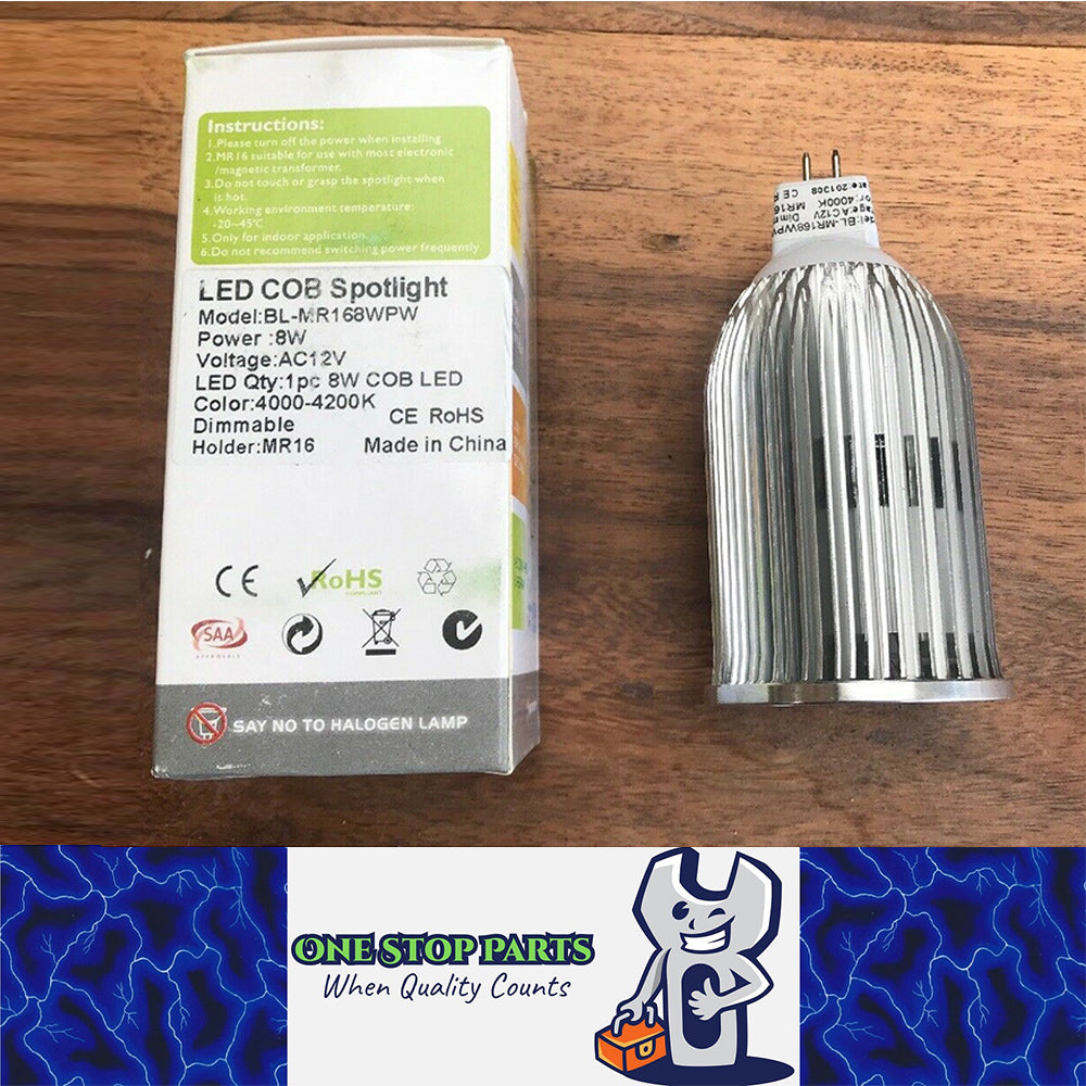 MR16 12V AC/DC 8w 750Lm 60 Deg PURE WHITE IDEAL FOR Downright REPLACEMENT