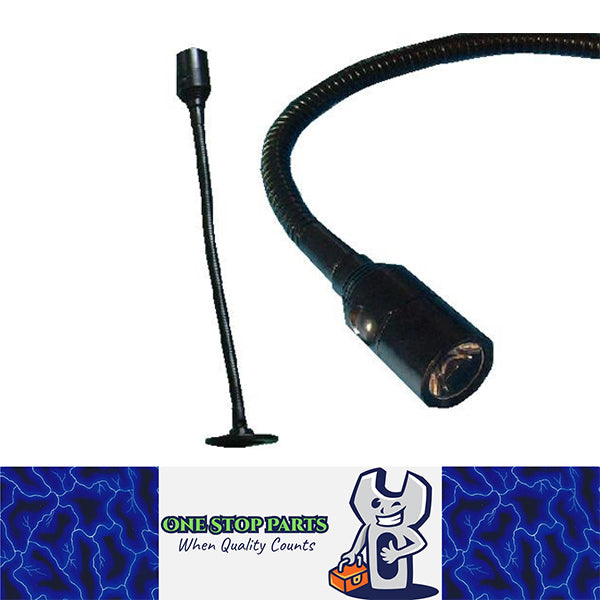 12v 300mm Flexible Cool White 2w led map reading light with switch