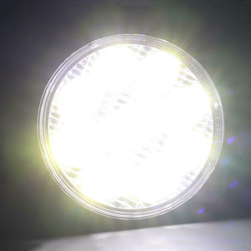 12v-24v Round 85mm 27W LED WORKLIGHT COOL WHITE 6000K FLOOD BEAM W/LIGHT