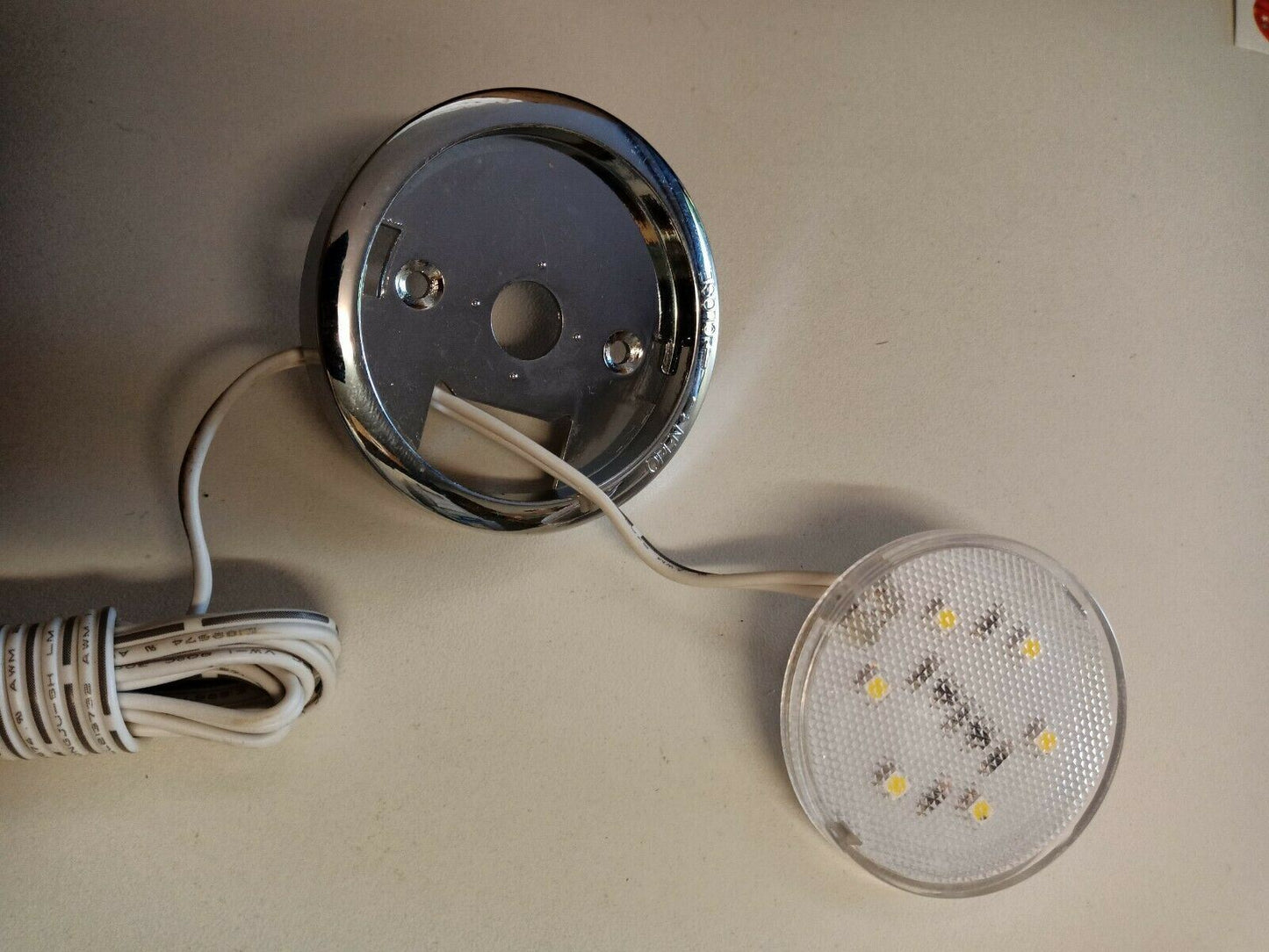 12v Cool White 57mm Surface Mount Thin Round Lamp For Caravan Camper Trailer 4wd