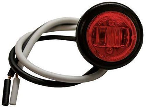 8 x 12v RED 3 LED ROUND RECESSED MARKER LIGHTS 30MM DIAMETER WITH 300MM LEAD