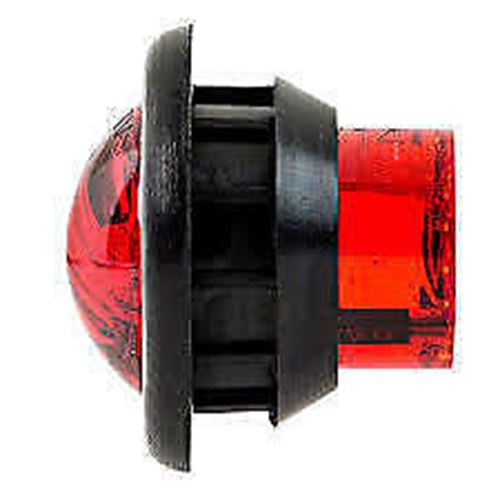 8 x 12v RED 3 LED ROUND RECESSED MARKER LIGHTS 30MM DIAMETER WITH 300MM LEAD