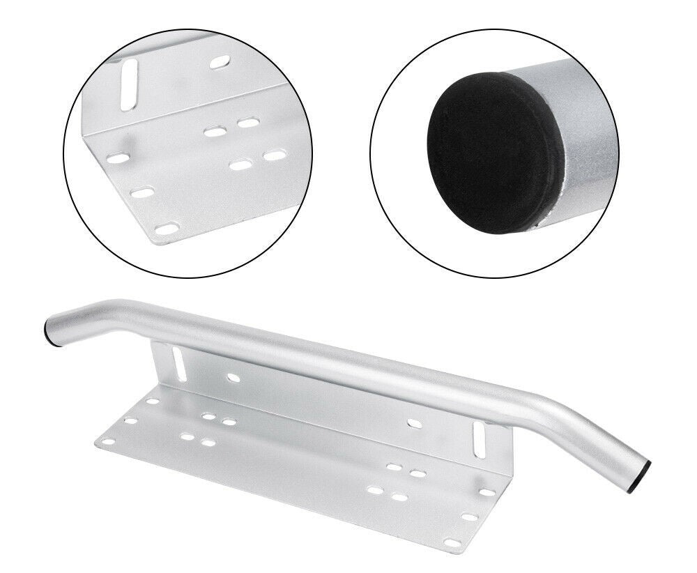 Silver Nudge Bar Front Number Plate Car for Light Bar and/or Driving lights LED