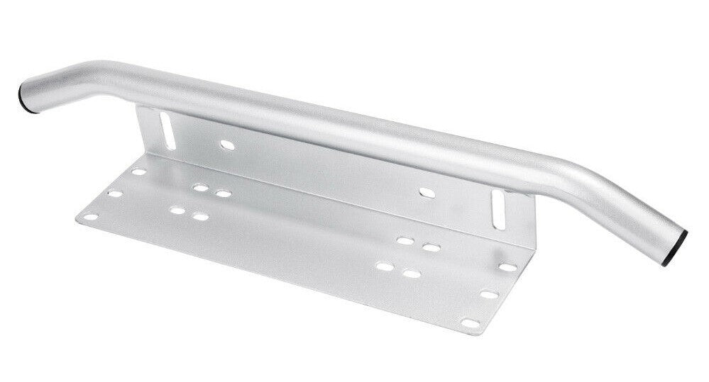Silver Nudge Bar Front Number Plate Car for Light Bar and/or Driving lights LED