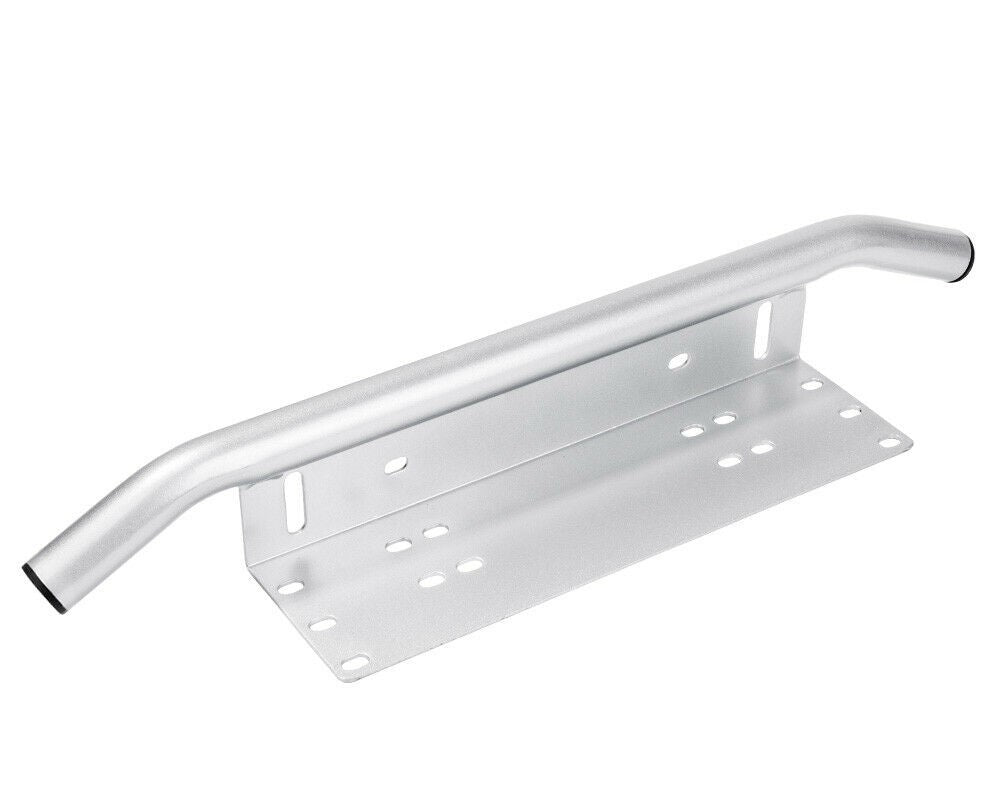 Silver Nudge Bar Front Number Plate Car for Light Bar and/or Driving lights LED