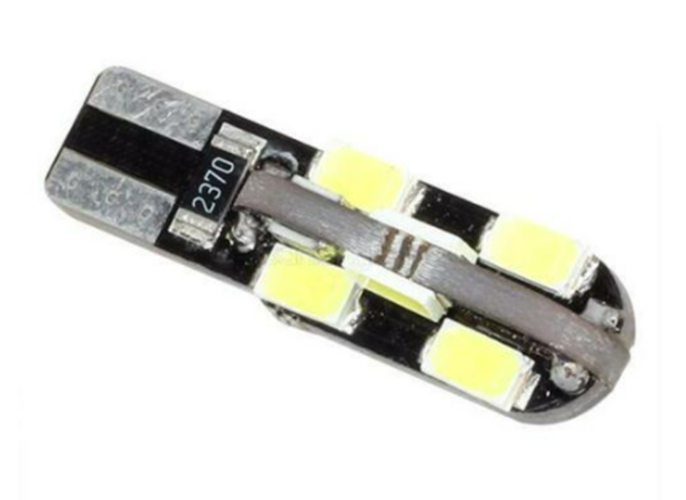2 x 12V T10 PINK PURPLE BRIGHT LED 12 SMD T10 360 DEGREE LIGHT 110LM
