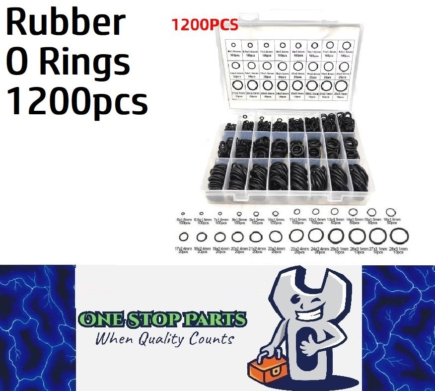 O ring 1200pc Kit Cooling system O Rings Black for water sealing (1200pcs)
