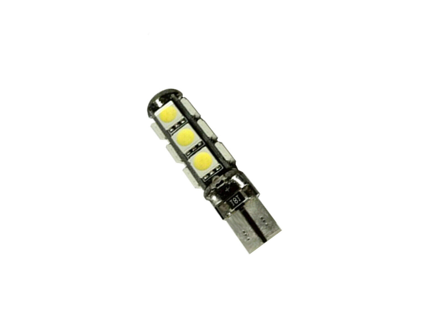 2 X COOL WHITE 12V T10 13SMD CANBUS LED GLOBE REPLACEMENTS 286 LUMENS 2PCS