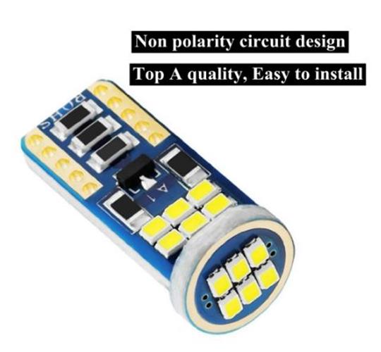 10 x BLUE T10 Super Bright Canbus 18smd 400 Lumens Non Polarity (10pcs)