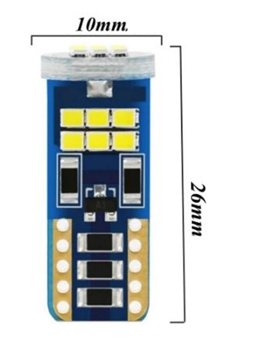 10 x BLUE T10 Super Bright Canbus 18smd 400 Lumens Non Polarity (10pcs)