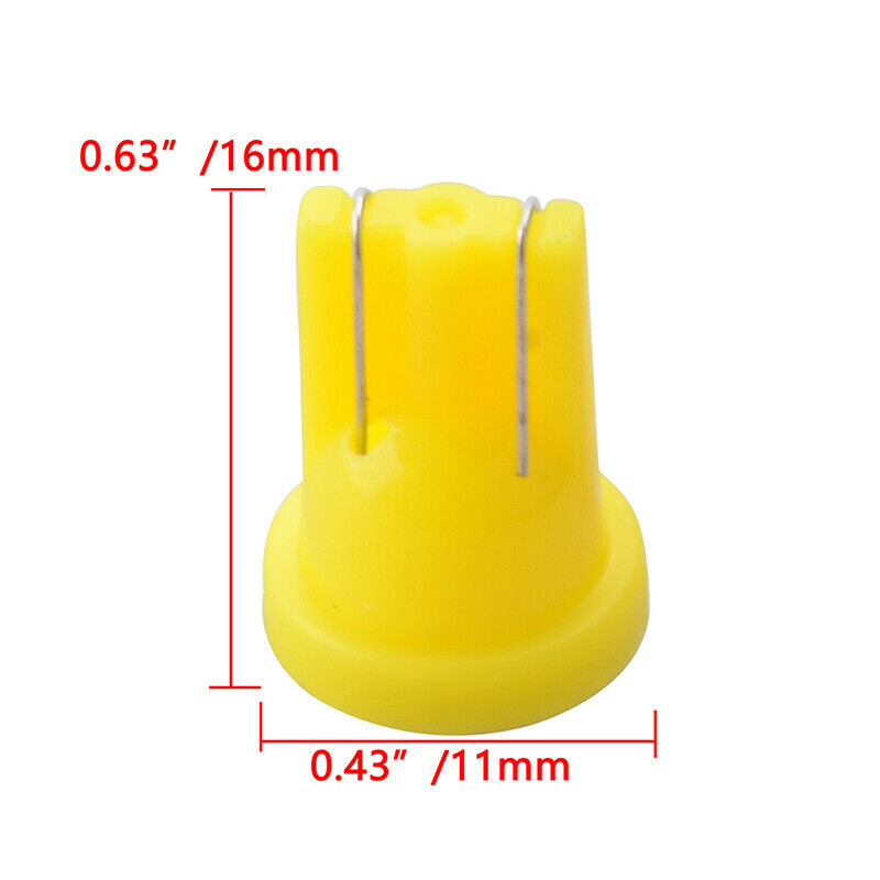 10 X 12V T10 4SMD AMBER SMD LED GLOBES 32 LUMENS FOR LED DASH GLOBE PARKERS