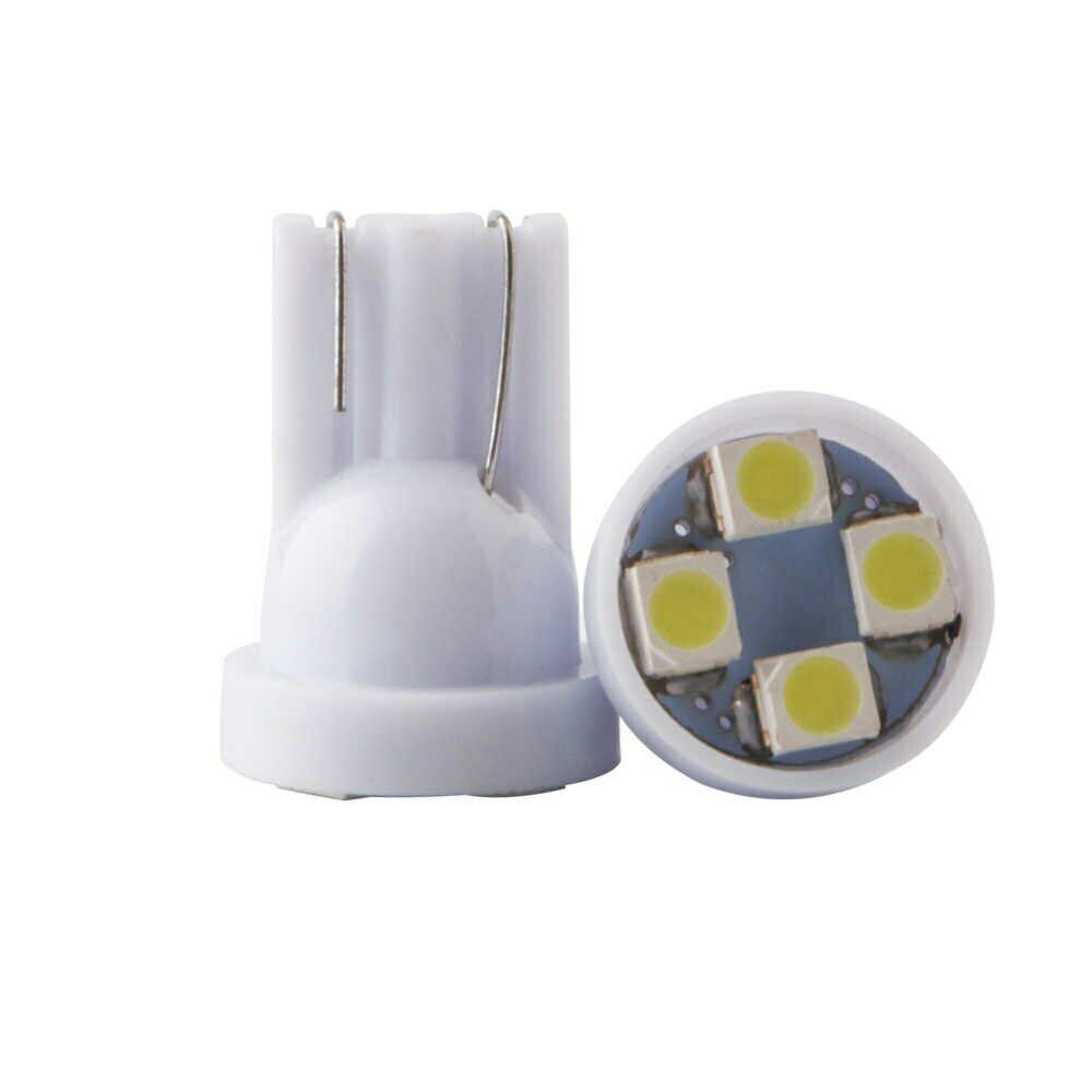 10 X WHITE 12V T10 4SMD LED GLOBES 32 LUMENS IDEAL FOR LED DASH GLOBE PARKERS