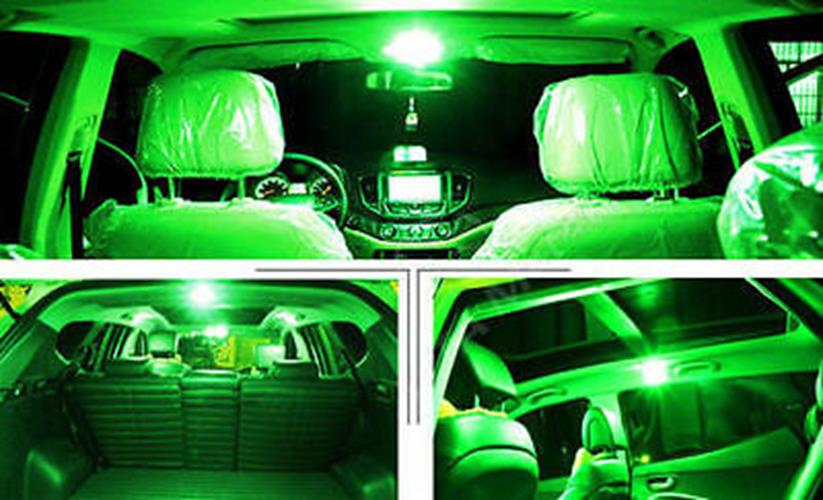 2PCS 12V GREEN T10 5 SMD LED GLOBE REPLACEMENT 88 LUMENS GREAT FOR PARKERS DASH