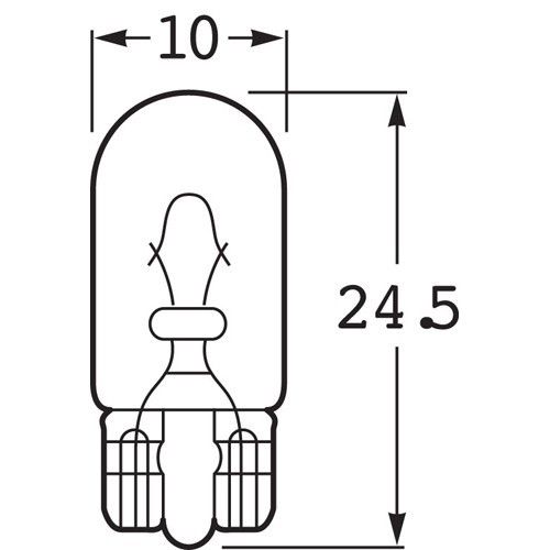 10 X 12V T10 5W WEDGE RED COATED T10 GLOBES RED INCANDECENT GLOBES 10PCS