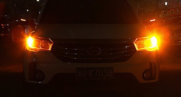 2PCS AMBER 12V T10 COB 180 DEGREE SPREAD 100LM BEST T10 COB LED FOR DASH AMBER