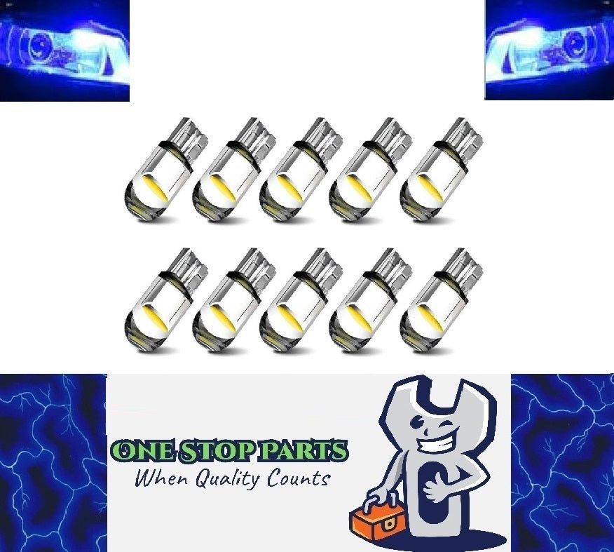 10 x Blue T10 LEDs Dome Gel COB Ideal Parker Dome and Dash Lights (10pcs)