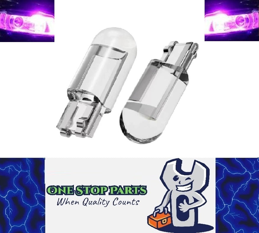2 x Purple Pink T10 LEDs Dome Gel COB Ideal Parker Dome and Dash Lights (2pcs)