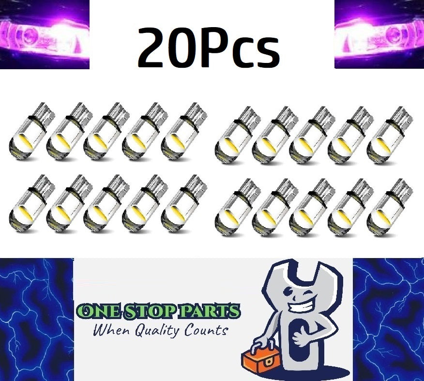 20 x Purple/Pink T10 LEDs Dome Gel COB Ideal Parker Dome and Dash Lights (20pcs)